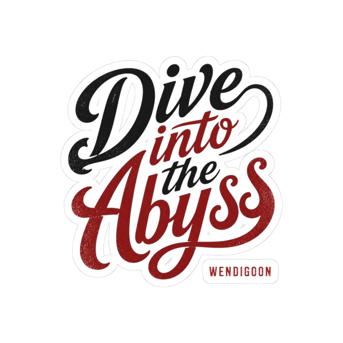 Wendigoon "Dive into the Abyss" Sticker - alternate angle 1, merchandise