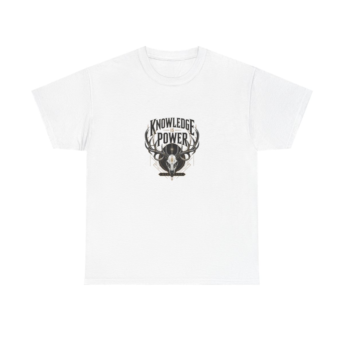 Wendigoon "Knowledge is Power" Unisex Tee - alternate angle 2, merchandise