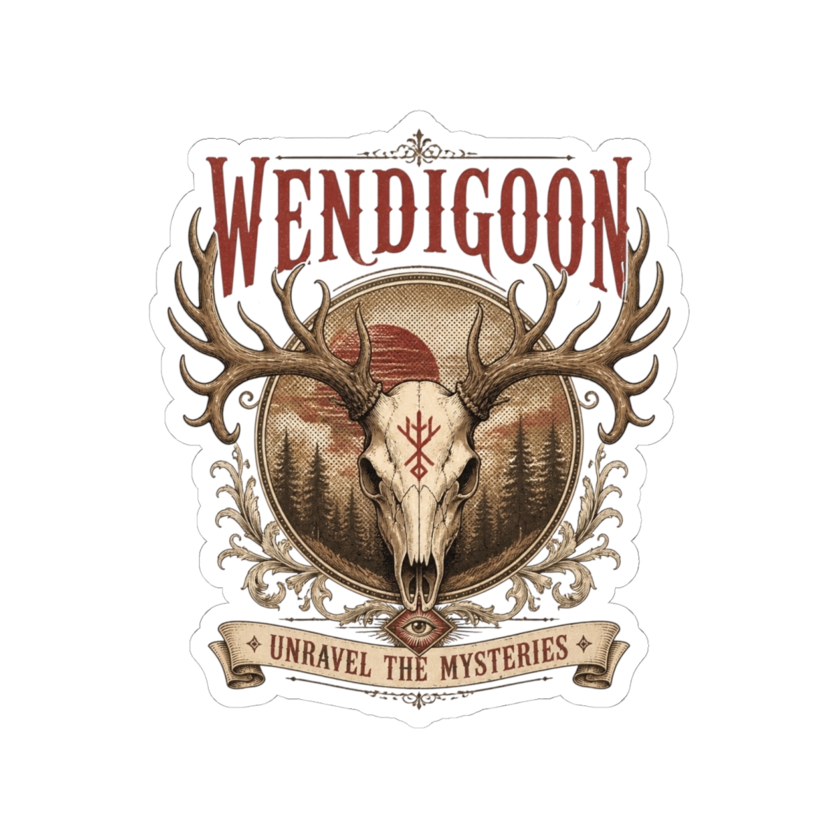 Wendigoon "Unravel the Mysteries" Sticker